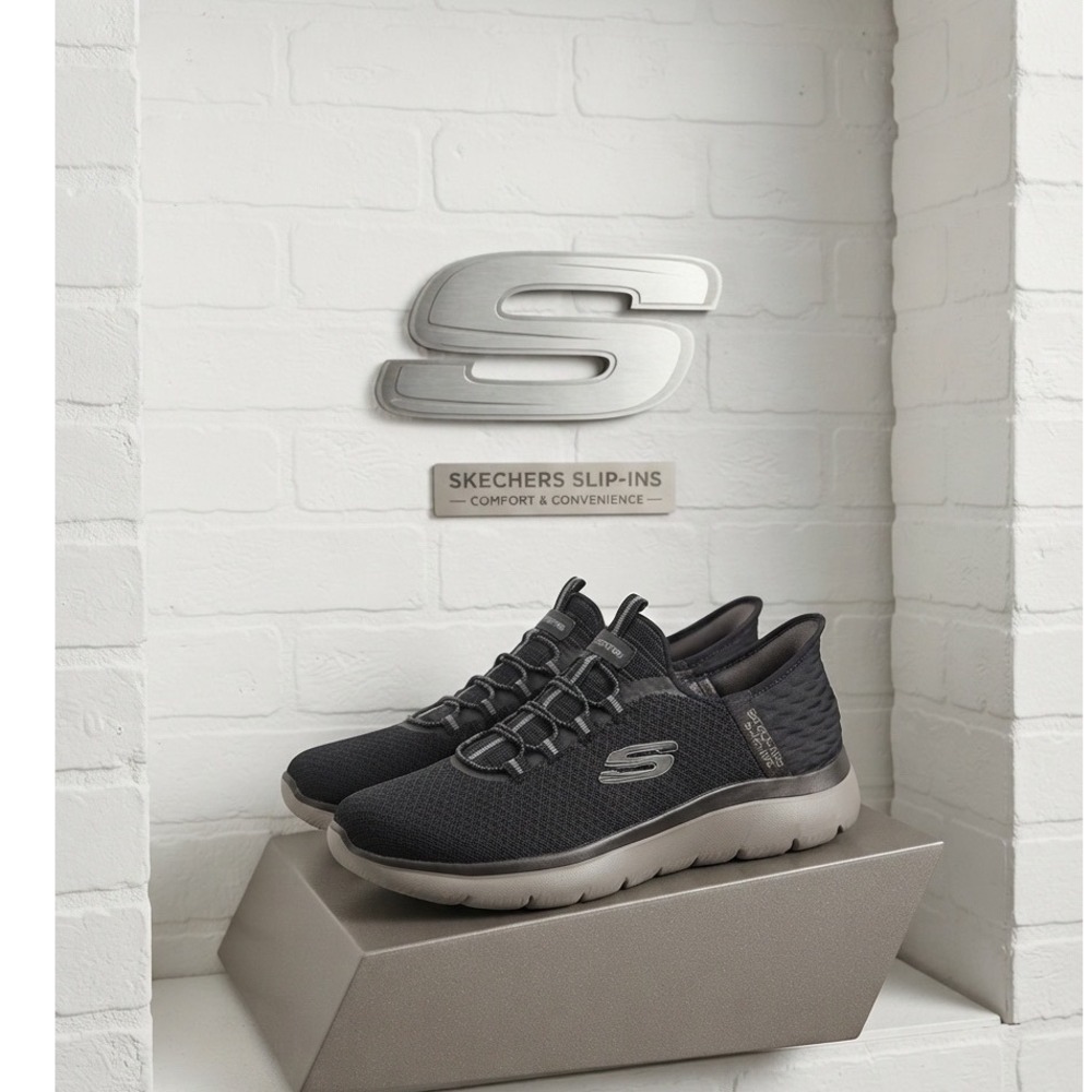 Skechers Hands Free Slip-ins Ultra Flex 3.0 Smooth Step Black Charcoal Sneakers